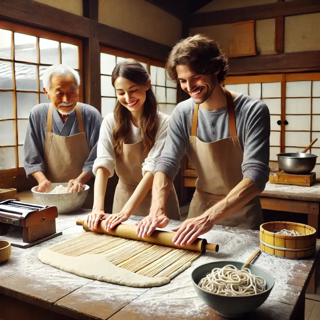 日本そば打ちの体験