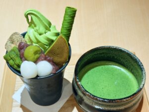 抹茶と抹茶を使ったスイーツ