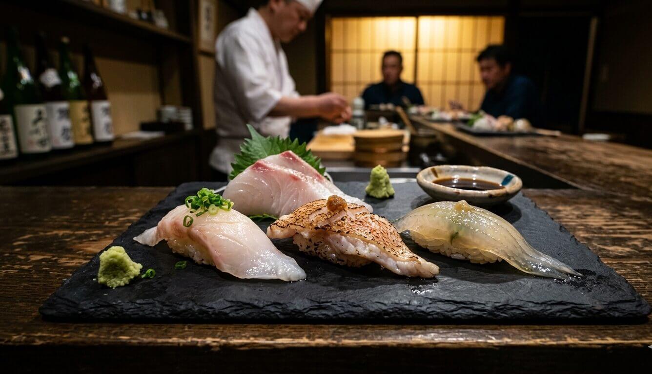 相模湾の深海魚を使った寿司